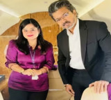 Vijay Joseph Viral Photo with Air Hostess Praised for Simplicity