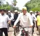 Chandrababu Naidu cycle ride on Visakhapatnam roads despite intense heat