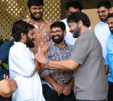 Megastar Chiranjeevi congratulates Peddi team and shares photos