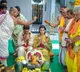 Nara Lokesh performs Rudrabhishekam with wife Nara Brahmani photos here