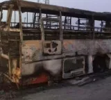 Narrow escape for 40 as Telangana RTC electric bus catches fire
