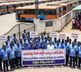 APSRTC Avanigadda depot staff protest against attacks by women passengers