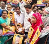 OPS for 11000 people in AP Milk abhishekam to CM portrait