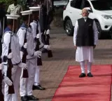 PM Modi receives Guard of Honour at State House in Seychelles