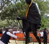 PM Modi pays tribute to Mahatma Gandhi, visits Navasakthi Vinayagar Temple in Seychelles