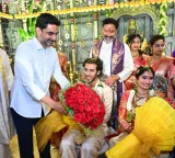 Nara Lokesh attends wedding ceremonies and blesses newlywed couples
