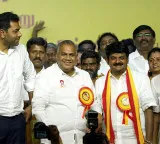 Former AIADMK ministers C Vijayabaskar, MR Vijayabaskar Join TVK with supporters