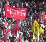 Ali Khamenei funeral thousands call for revenge against Trump and Netanyahu