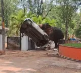 Wild Elephant Attacks And Destroys Car In Fit Of Rage