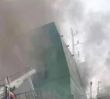 Container ship hit, catches fire off Oman: UKMTO