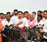 Title KTR sensational allegations on Congress BJP collusion over Kaleshwaram