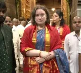 Anna Lezhneva visits Tirumala and donates 17 lakh rupees