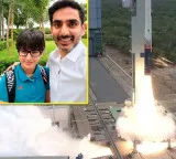 Nara Lokesh watches historic Vikram-1 launch with son at SHAR