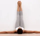 Leg swelling or stress relief with this 10 minute yoga pose