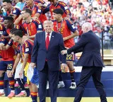 Donald Trump awkward behavior at FIFA Final Spain captain uncomfortable Infantino moves him aside