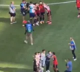 Leandro Paredes attacks Spain player during celebrations after World Cup Final