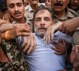 Rahul Gandhi and Priyanka Gandhi detained by police near PM Modi residence high drama