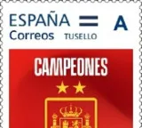Spain's postal service honours world champions with special commemorative stamp