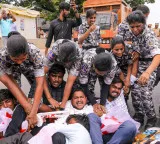 NEET row: Hyderabad police stop students marching to Lok Bhavan