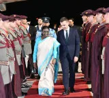 President Murmu arrives in North Macedonia on second-leg of her 3-nation visit