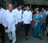 Nara Lokesh reaches Rajahmundry airport for Polavaram district tour