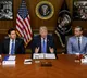 Trump touts record gains at Camp David