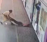 High drama at Mumbai Dadar station woman constable saves man in seconds here is the video