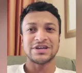 Shakib Al Hasan at Sheikh Hasina press meet petrol bomb attack on house in Bangladesh