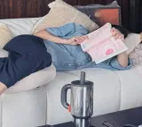 Samantha prepares for first child shares post while reading book