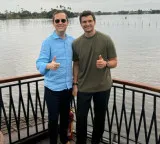 US Prez Trump’s son-in-law takes a rainy ride on a houseboat in Alappuzha