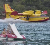 Sea Plane services takeoff from Hussain Sagar and landing at Prakasam Barrage