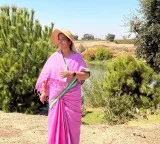 Paritala Sunitha in almond orchards in America here are the photos