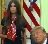 Who is the woman next to Trump in the Oval Office and why is she trending