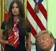Who is the woman next to Trump in the Oval Office and why is she trending