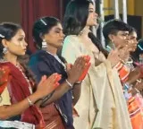 Former female Naxalites leave guns for the ramp and perform a catwalk