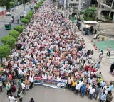 DSC Teachers Atmagaurava Rally in Vijayawada and anger against YSRCP