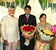 Chandrababu Naidu attends Press Academy Chairman Alapati Suresh son wedding reception