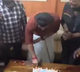 Sai Durga Tej cake cutting in Kanipakam Mega hero caught in controversy