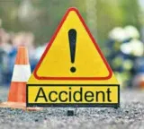 Polavaram district road accident car hits lorry two killed