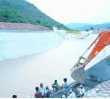 Veligonda Project trial run successful Krishna waters reach head regulator