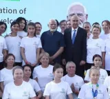 PM Modi participates in a Yoga Session in Tashkent