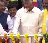 Chandrababu Naidu inaugurates Veligonda Project as Krishna water flows from Nallamala hills