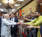 PM Modi receives grand welcome from Indian diaspora in Bishkek
