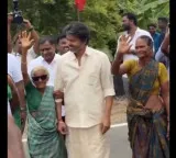 CM Vijay visits farmer house surprise gift to grandmother