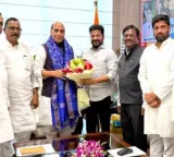 Revanth Reddy Delhi Visit Meets Rajnath Singh and Ram Mohan Naidu