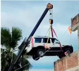 Bihar man parks Mahindra Scorpio on house roof to prevent theft