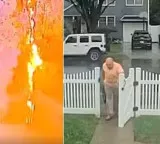 Thomas Fammee miraculously survives lightning strike in shocking CCTV footage