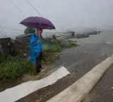 Typhoon Saudel makes third landfall along coast of east China