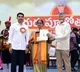 Chandrababu Naidu and Nara Lokesh honor 175 best teachers at grand Guru Poojotsavam in Vijayawada