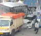 TGSRTC Bus crashes into petrol bunk after losing control major accident averted